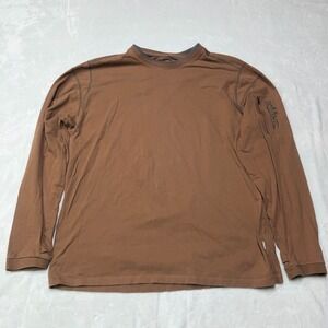 Kuhl T-Shirt Men's XL Brown Kommando Crew Wildfibre Long Sleeve Pullover